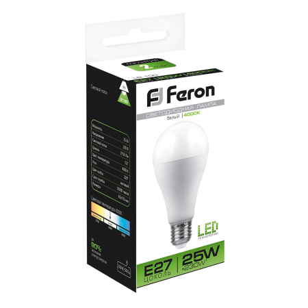 Лампа светодиодная Feron LB-100 Шар E27 25W 4000K 25791