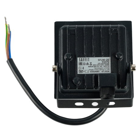 Светодиодный прожектор SAFFIT SFL90-20 IP65 20W 4000K черный 55075