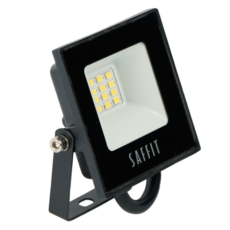 Светодиодный прожектор SAFFIT SFL90-10 IP65 10W 6400K черный 55067