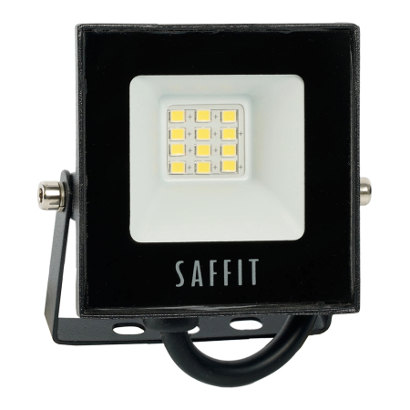 Светодиодный прожектор SAFFIT SFL90-10 IP65 10W 6400K черный 55067
