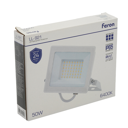 Светодиодный прожектор Feron LL-921 IP65 50W 6400K 29498