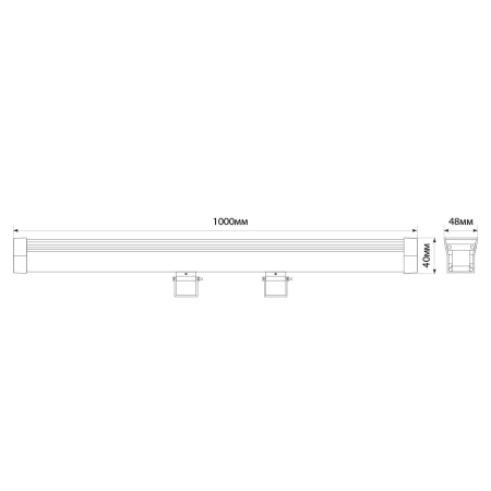 Светодиодный линейный прожектор с DMX Feron LL-892 18W RGB 24V IP65 32258