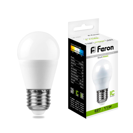 Лампа светодиодная Feron LB-750 Шарик E27 11W 4000K 25950