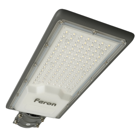 Светодиодный уличный консольный светильник Feron SP3033 100W 6400K 230V, серый 32578