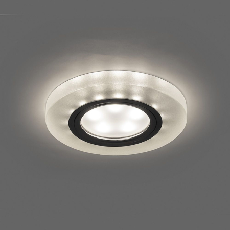 Светильник встраиваемый с белой LED подсветкой Feron CD8060 потолочный MR16 G5.3 белый матовый 32570