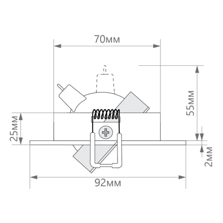 Светильник встраиваемый Feron DL2811 потолочный MR16 G5.3 хром 32645