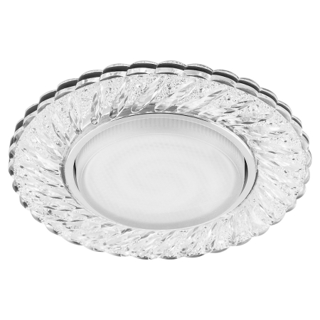 Светильник встраиваемый с белой LED подсветкой Feron CD4021 потолочный GX53 без лампы прозрачный 29474