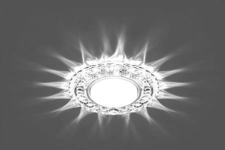 Светильник встраиваемый с белой LED подсветкой Feron CD4024 потолочный GX53 без лампы прозрачный 29538