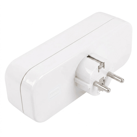 Разветвитель сетевой 3-местный с/з STEKKER ADP16-23-20, 250V, 16A, ABS пластик, белый 39024