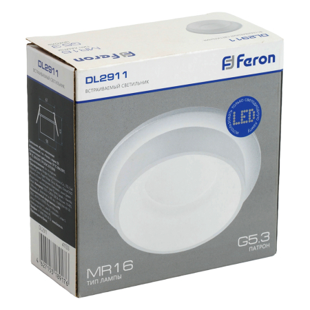 Светильник встраиваемый Feron DL2911 потолочный MR16 G5.3 белый 41133