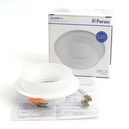 Светильник встраиваемый Feron DL2911 потолочный MR16 G5.3 белый 41133
