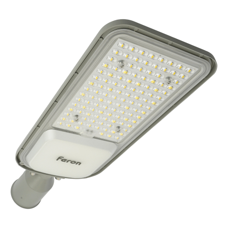 Светодиодный уличный консольный светильник Feron SP3050 100W 4000K 230V, серый 41269