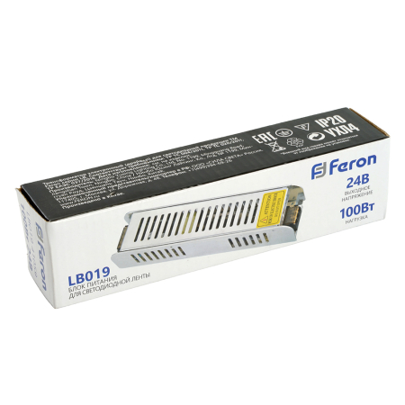 Трансформатор электронный для светодиодной ленты 100W 24V (драйвер), LB019 41059