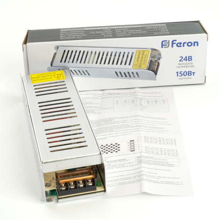 Трансформатор электронный для светодиодной ленты 150W 24V (драйвер), LB019 41060