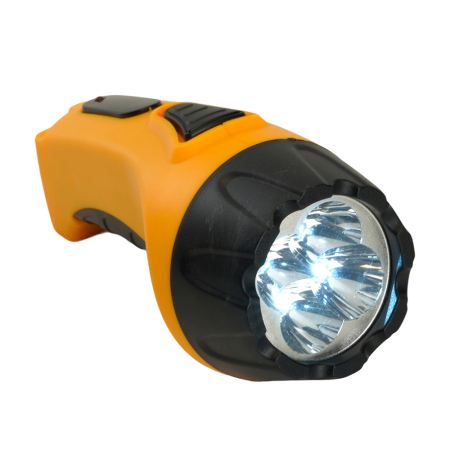 Фонарь аккумуляторный, 4 LED DC (свинцово-кислотная батарея), желтый, TH2293 (TH93A) 12651