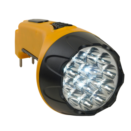 Фонарь аккумуляторный, 15 LED DC (свинцово-кислотная батарея), желтый, TH2295 (TH93C) 12653