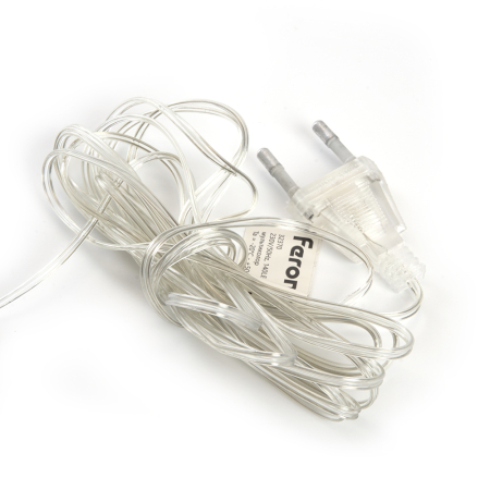 Светодиодная гирлянда Feron CL90  7 веток (2м) + 1.5м 230V 2700K, c питанием от сети, прозрачный шнур 32371