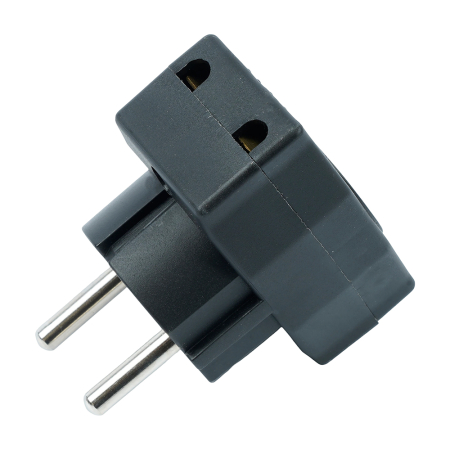 Разветвитель сетевой 3-местный компактный  б/з STEKKER ADP10-16-20, 250V, 10A, черный 39295