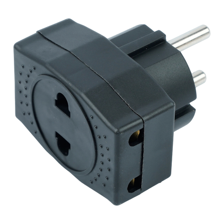 Разветвитель сетевой 3-местный компактный  б/з STEKKER ADP10-16-20, 250V, 10A, черный 39295