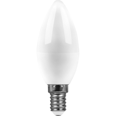 Лампа светодиодная SAFFIT SBC3707 Свеча E14 7W 6400K 55169