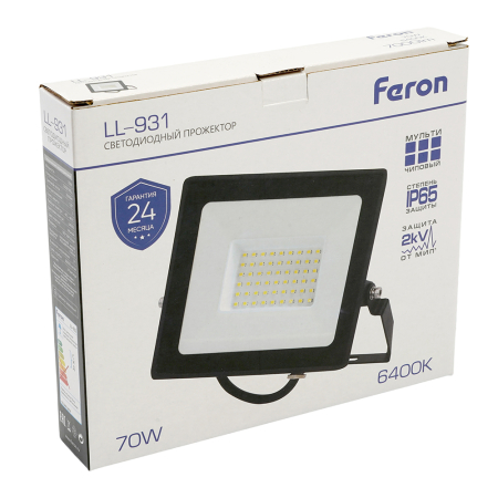 Светодиодный прожектор Feron LL-931 IP65 70W 6400K 41551