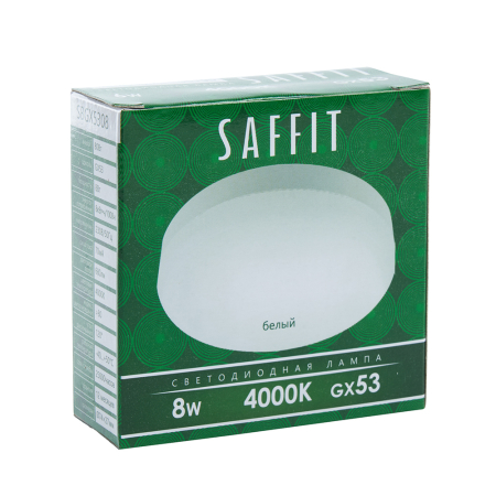 Лампа светодиодная SAFFIT SBGX5308 GX53 8W 4000K 55186