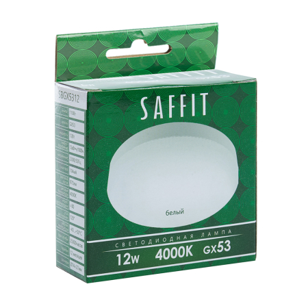 Лампа светодиодная SAFFIT SBGX5312 GX53 12W 4000K 55189