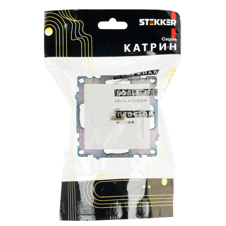 Розетка компьютерная 1-местная RJ-45 (механизм), STEKKER GLS00-7107-01, серия Катрин, белый 39305