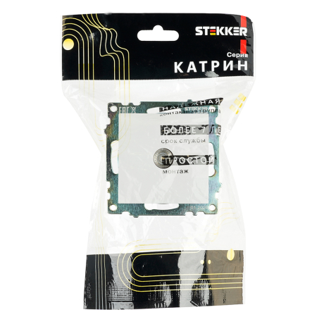 Розетка телевизионная 1-местная (механизм), STEKKER GLS00-7108-01, 75 Ом, 5-862МГц, серия Катрин, белый 39306