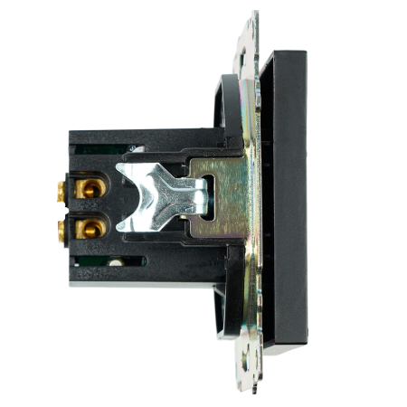 Розетка USB 2-местная (механизм), STEKKER GLS10-7115-05, 250B, 2,1А, серия Катрин, черный 39616