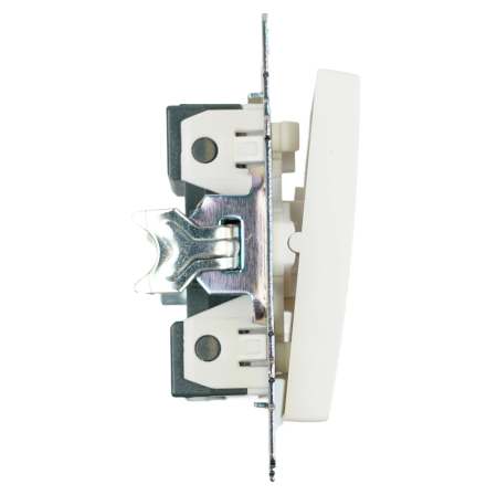Переключатель 1-клавишный (механизм), STEKKER GLS10-7105-01, 250V, 10А, серия Катрин, белый 39572