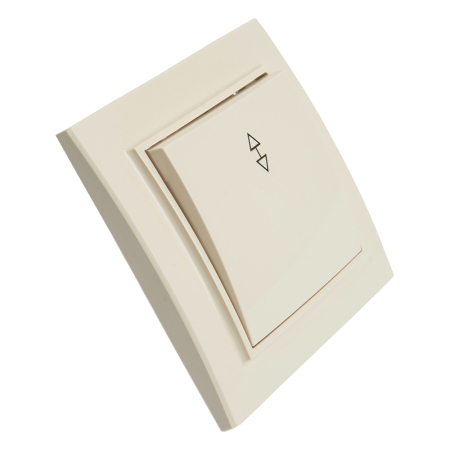 Переключатель 1-клавишный STEKKER  PSW10-9005-02, 250В, 10А, серия Эрна, слоновая кость 39618