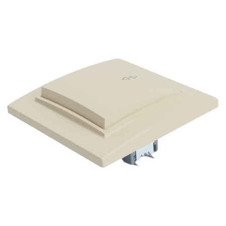 Переключатель 1-клавишный STEKKER  PSW10-9005-02, 250В, 10А, серия Эрна, слоновая кость 39618