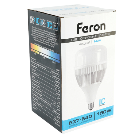 Лампа светодиодная Feron LB-65 E27-E40 150W 175-265V 6400K 38198