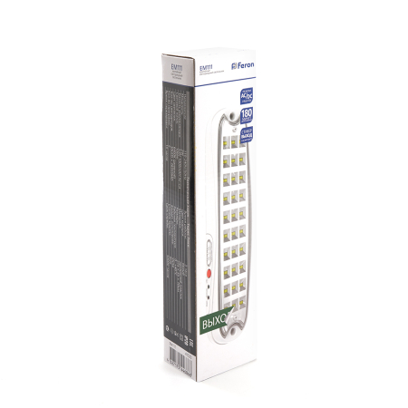 Светильник аварийный, 30 LED AC/DC, белый, EM111 41533