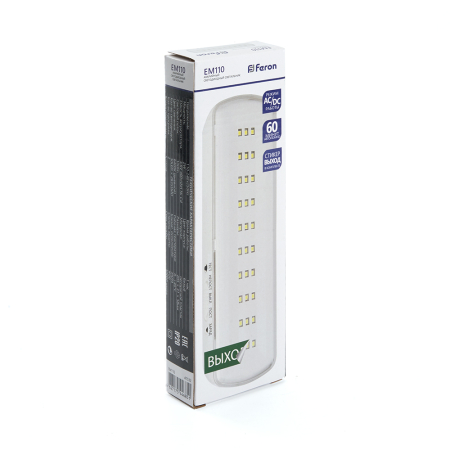 Светильник аварийный, 30 LED AC/DC, белый, EM110 41532