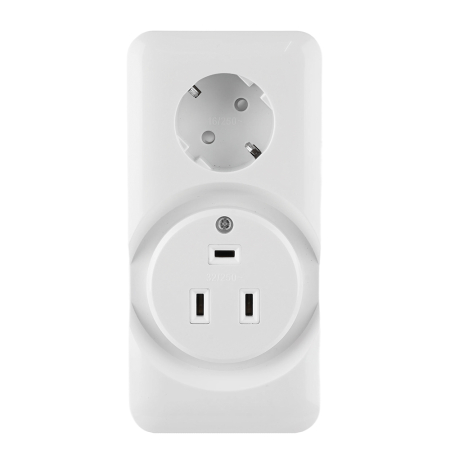 Розетка открытой установки для плит STEKKER PST32-53-20 с/з, 250В, 32А, белый 39826