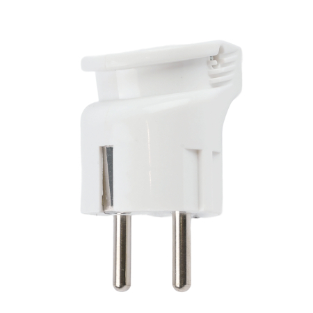 Вилка угловая с/з STEKKER, PPG16-46-202, пластик, 250В, 16A, IP20, белый 39825