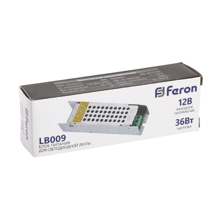 Трансформатор электронный для светодиодной ленты 36W 12V (драйвер), LB009 48007