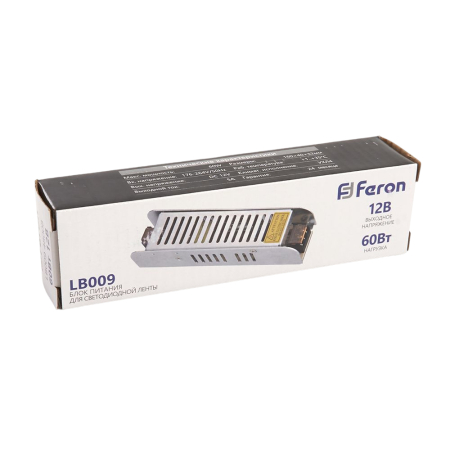 Трансформатор электронный для светодиодной ленты 60W 12V (драйвер), LB009 48008