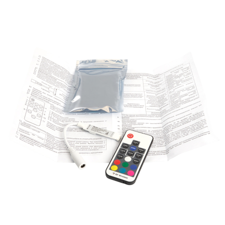 Контроллер RGB mini для светодиодной ленты с П/У,12-24V, LD66 48032
