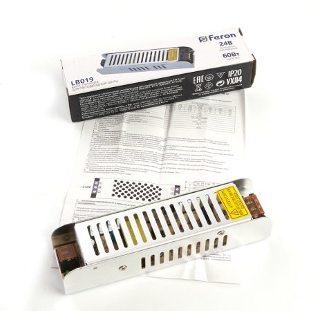 Трансформатор электронный для светодиодной ленты 60W 24V (драйвер), LB019 48046