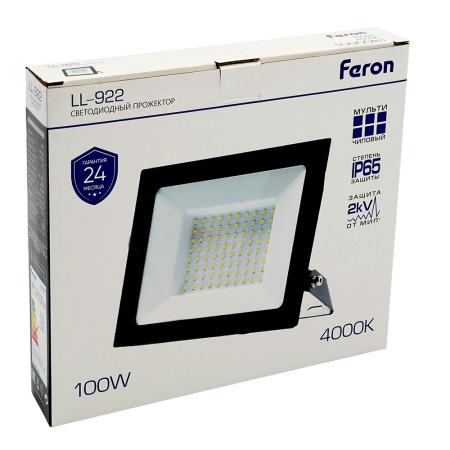 Светодиодный прожектор Feron LL-922 IP65 100W 4000K 48108