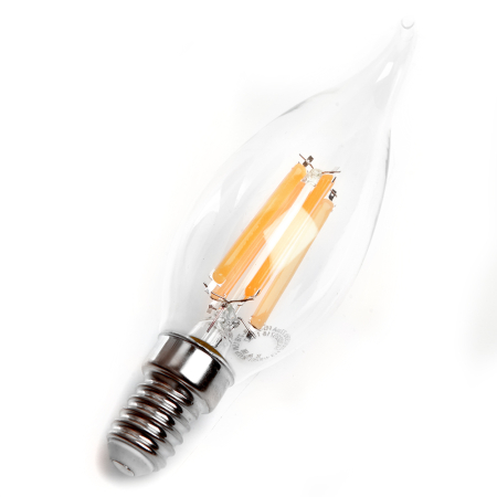 Лампа светодиодная Feron LB-718 Свеча на ветру E14 15W 4000K 38263