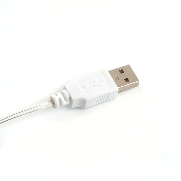 Гирлянда линейная Feron CL576 Роса, статичная, 10м USB 5000K , прозрачный шнур 48187