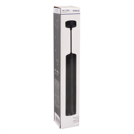 Светильник потолочный Feron ML1768 на подвесе  MR16 35W 230V, черный 55*200 48086