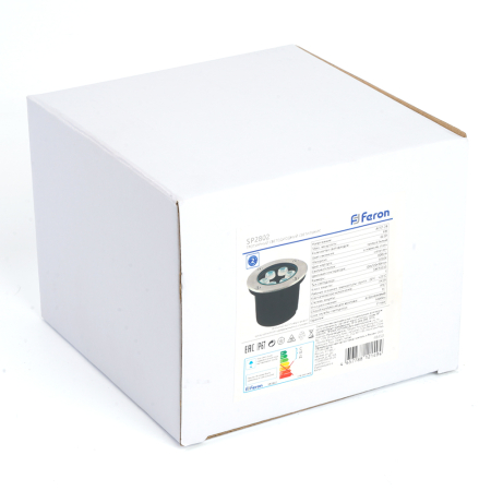 Светодиодный светильник тротуарный (грунтовый) Feron SP2802 6LED, 4000К,6W,AC12-24V, D120*H90mm,вн.диаметр:90m 48346