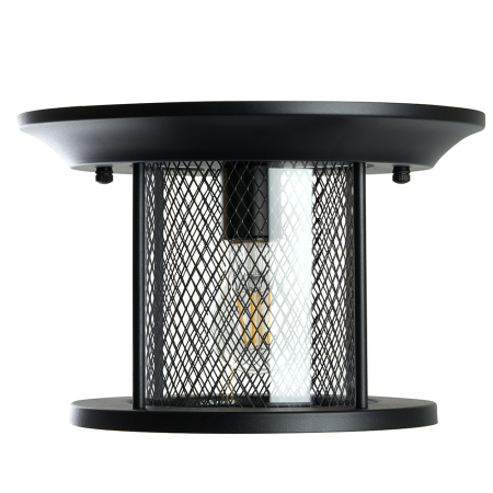 Светильник садово-парковый Feron PL723 на потолок  60W E27 230V, черный 48387