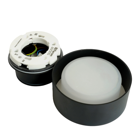 Светильник потолочный Feron HL367 Barrel AURA 12W, 230V, GX53, чёрный IP44 48406