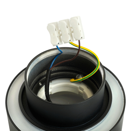 Светильник потолочный Feron HL367 Barrel AURA 12W, 230V, GX53, чёрный IP44 48406